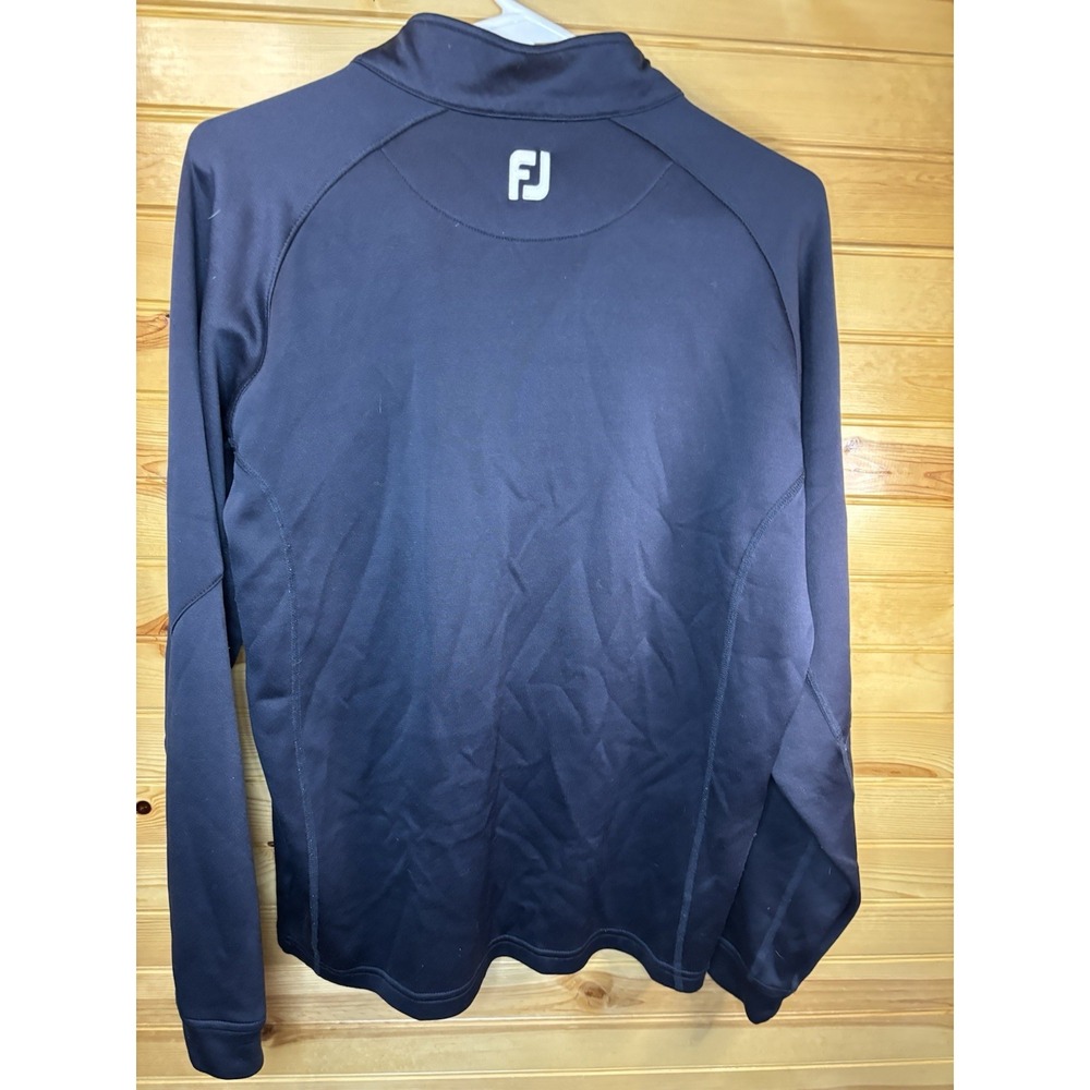 FootJoy FJ Athletic Fit 1/4 Zip Golf Long Sleeve Pullover Men's Large Navy Blue - Picture 5 of 8